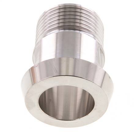 Din 11851 Melkkoppeling 44 Laspuntstuk G1" Buitendraad RVS