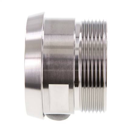 Din 11851 Melkkoppeling 68 Laspuntstuk" Buitendraad RVS