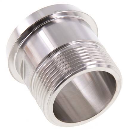 Din 11851 Melkkoppeling 56mm Laspuntstuk G1 1/2" Buitendraad RVS