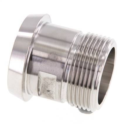 Din 11851 Melkkoppeling 50 Laspuntstuk G1 1/4" Buitendraad RVS