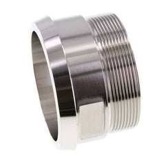 Din 11851 Melkkoppeling 100mm Laspuntstuk G3" Buitendraad RVS