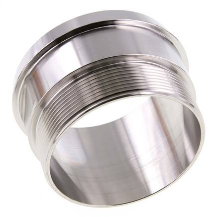 Din 11851 Melkkoppeling 100mm Laspuntstuk G3" Buitendraad RVS