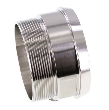 Din 11851 Melkkoppeling 100mm Laspuntstuk G3" Buitendraad RVS