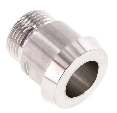 Din 11851 Melkkoppeling 36mm Laspuntstuk G3/4" Buitendraad RVS