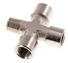 Cross Fitting R1/4'' Male - G1/4'' Female Nickel plated Brass 16 bar (224.8 psi)