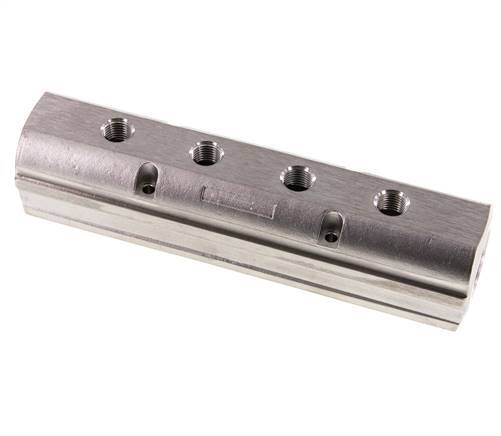 Distributor Bar 2xG3/4'' - 4xG1/4'' Stainless Steel One-sided PN 15