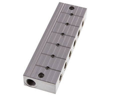 Distributor Bar with Ball Valves 2xG3/8'' - 6xG1/4'' Stainless Steel PN 10