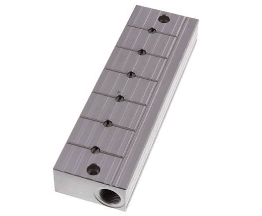 Distributor Bar with Ball Valves 2xG3/8'' - 6xG1/4'' Stainless Steel PN 10