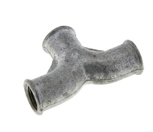 T-koppeling Rp1/2" Binnendraad smeedbaar gietijzer 25bar (351.25psi)