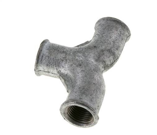 T-koppeling Rp1/2" Binnendraad smeedbaar gietijzer 25bar (351.25psi)