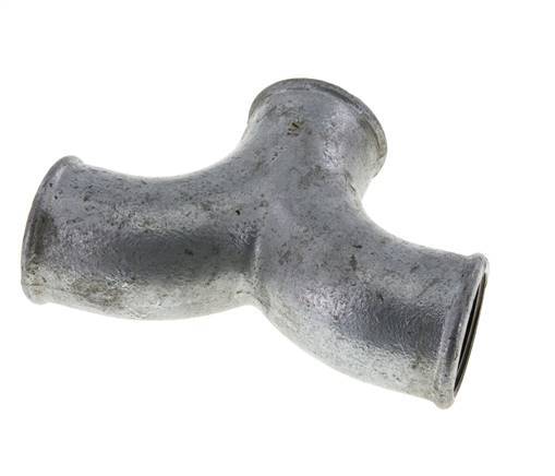 T-koppeling Rp1 1/4'' binnendraad smeedbaar gietijzer 25 bar (351.25psi)