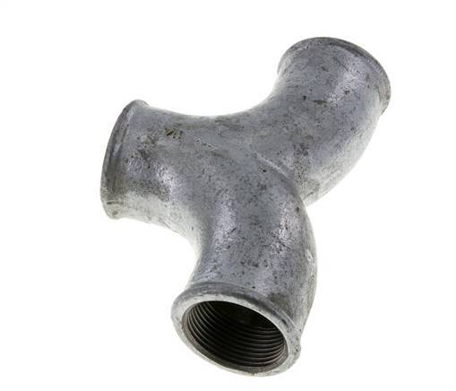 T-koppeling Rp1 1/4'' binnendraad smeedbaar gietijzer 25 bar (351.25psi)