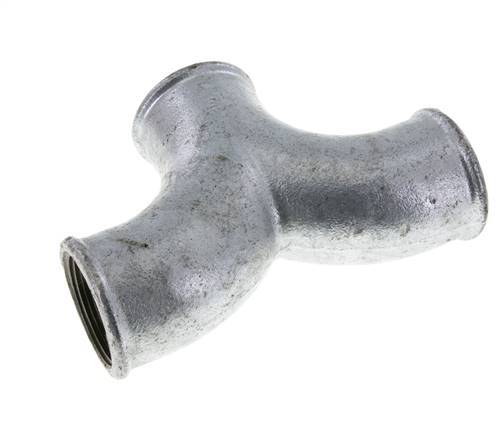 T-koppeling Rp1 1/2'' Binnendraad smeedbaar gietijzer 25 bar (351.25psi)