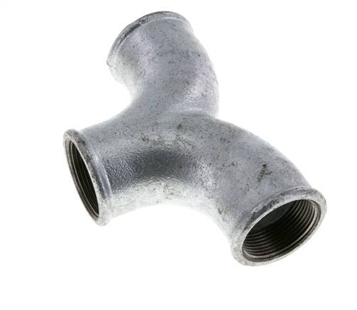 T-koppeling Rp1 1/2'' Binnendraad smeedbaar gietijzer 25 bar (351.25psi)