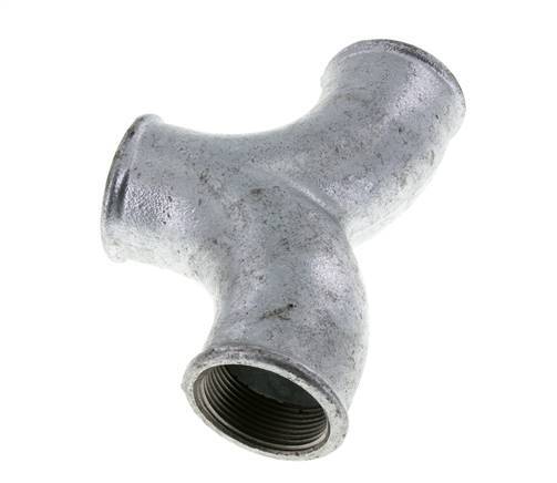 T-koppeling Rp1 1/2'' Binnendraad smeedbaar gietijzer 25 bar (351.25psi)
