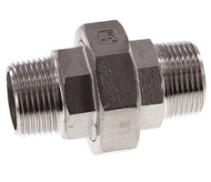 Rechte aansluiting R1'' RVS met Vlakke Afdichting PTFE 16bar