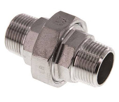Rechte aansluiting R1'' RVS met Vlakke Afdichting PTFE 16bar
