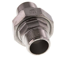 Rechte aansluiting R1'' RVS met Vlakke Afdichting PTFE 16bar