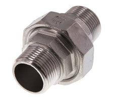 Rechte aansluiting R1'' RVS met Vlakke Afdichting PTFE 16bar