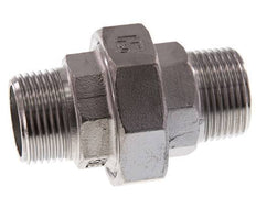 Rechte aansluiting R1'' RVS met Vlakke Afdichting PTFE 16bar