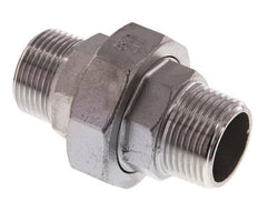 Rechte aansluiting R1'' RVS met Vlakke Afdichting PTFE 16bar