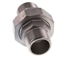 Rechte aansluiting R1'' RVS met Vlakke Afdichting PTFE 16bar