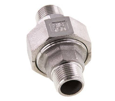 Rechte Aansluiting R3/8'' RVS met Vlakke Afdichting PTFE 16bar