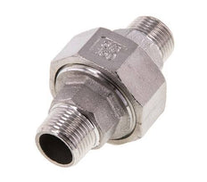 Rechte Aansluiting R3/8'' RVS met Vlakke Afdichting PTFE 16bar