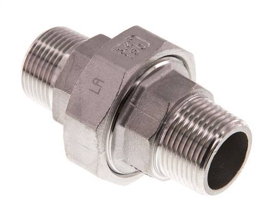 Rechte Aansluiting R3/4'' RVS met Vlakke Afdichting PTFE 16bar