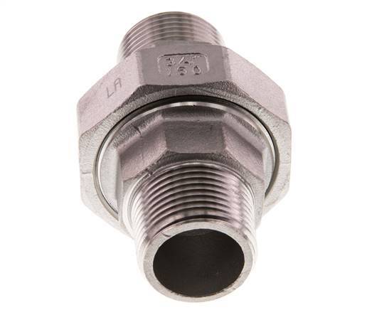 Rechte Aansluiting R3/4'' RVS met Vlakke Afdichting PTFE 16bar