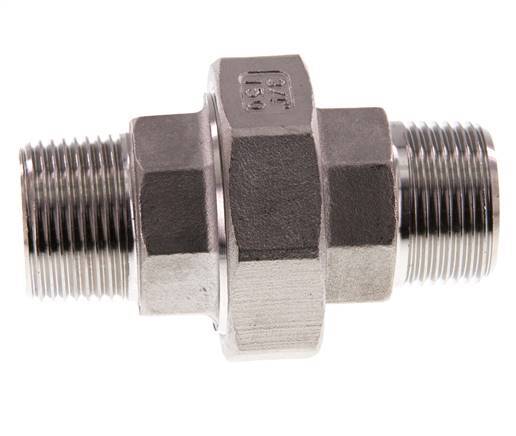 Rechte Aansluiting R3/4'' RVS met Vlakke Afdichting PTFE 16bar