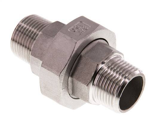 Rechte Aansluiting R3/4'' RVS met Vlakke Afdichting PTFE 16bar