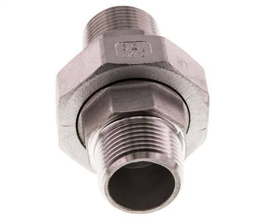 Rechte Aansluiting R3/4'' RVS met Vlakke Afdichting PTFE 16bar