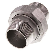 Rechte Aansluiting R1 1/2'' RVS met Vlakke Afdichting PTFE 16bar