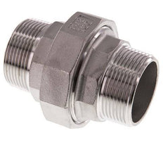 Rechte Aansluiting R1 1/2'' RVS met Vlakke Afdichting PTFE 16bar