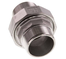 Rechte Aansluiting R1 1/2'' RVS met Vlakke Afdichting PTFE 16bar