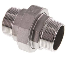 Rechte Aansluiting R1 1/2'' RVS met Vlakke Afdichting PTFE 16bar