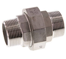 Rechte Aansluiting R1 1/4" RVS met Vlakke Afdichting PTFE 16bar