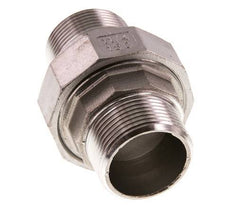 Rechte Aansluiting R1 1/4" RVS met Vlakke Afdichting PTFE 16bar