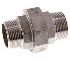 Rechte Aansluiting R1 1/4" RVS met Vlakke Afdichting PTFE 16bar