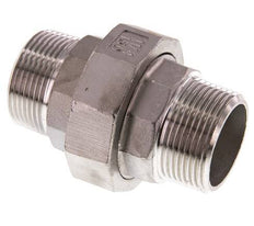 Rechte Aansluiting R1 1/4" RVS met Vlakke Afdichting PTFE 16bar