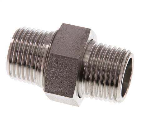 Dubbele Nippel R1/2" Afscheidbare RVS Conische Verbinding 40bar