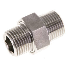 Dubbele Nippel R1/2'' Afneembare RVS Vlakke Afdichting PTFE 40bar