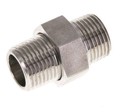 Dubbele Nippel R1/2'' Afneembare RVS Vlakke Afdichting PTFE 40bar