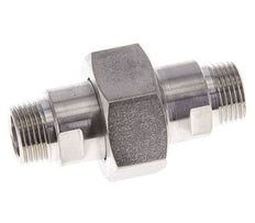 Dubbele Nippel R3/8'' Afneembare RVS Vlakke Seal PTFE 40bar