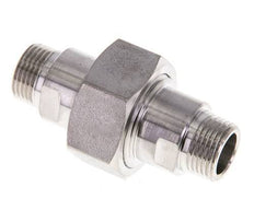 Dubbele Nippel R3/8'' Afneembare RVS Vlakke Seal PTFE 40bar