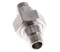 Dubbele Nippel R3/8'' Afneembare RVS Vlakke Seal PTFE 40bar