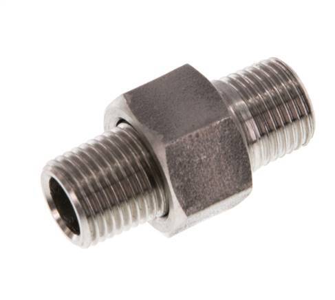 Dubbele Nippel R1/8'' Afneembare RVS Conische Afdichting 40bar