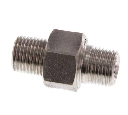 Dubbele Nippel R1/8'' Afneembare RVS Conische Afdichting 40bar