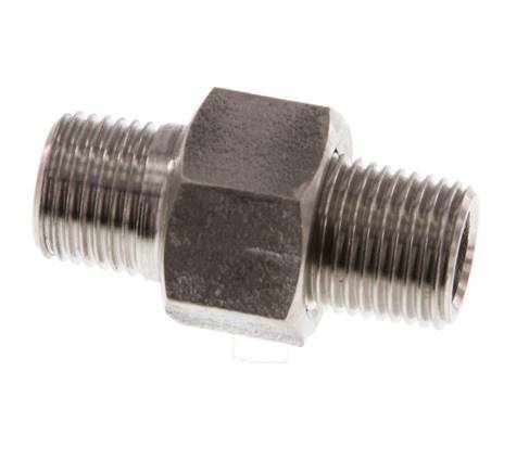 Dubbele Nippel R1/8'' Afneembare RVS Conische Afdichting 40bar